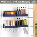 4 Pack Magnetic Spice Rack Organizer for Refrigerator and Oven, Dark Blue Fridge Organizers and Storage for Kitchen by CozyNest Decor