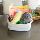 NaturalCozy 5-Piece Rectangle Storage Basket Set- Natural Cotton Rope Woven Baskets for Organizing! Small Basket for Montessori, Baby Nursery, Dog Toy Baskets, Cat Toy Box, Bathroom Organization Bin by TinyTreasures Baby Boutique