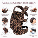 Momcozy Baby Carrier - Ergonomic, Cozy and Lightweight Carrier for 3-24 Months, Effortless to Put On, Ideal for Hands-Free Parenting, Enhanced Lumbar Support, Purehug for Infant to Toddler, Leopard by TinyTreasures Baby Boutique