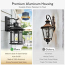 VIANIS 2 Packs Motion Sensor Outdoor Lights, Dusk to Dawn Outside Lights for House, Black Outdoor Light Fixture Sconce for House, Doorway, Entryway, Waterproof, Anti-Rust by GreenHaven Gardens