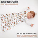 Mama Cheetah Baby Sleep Sack 0.5 TOG, Organic Cotton Baby Wearable Blanket with Two-Way Zipper, Swaddle Transition Baby Sleeping Bag for Newborn Infant Toddler Boy Girl, 12-18 Months by TinyTreasures Baby Boutique