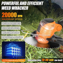 Electric Weed Wacker Eater Cordless String Trimmer Battery Powered, 21V/4000mAh Grass Trimmer Battery Operated Brush Cutter, 3 in 1 Lightweight Weed Trimmer/Lawn Edger/Trimmer Edger for Yard Garden by GreenHaven Gardens