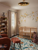 Moynesa Boho Birds Area Rug 5x7 Washable Rug, Floral Carpet for Living Room Low-Pile Soft Bedroom Rugs, Jungle Animal Beige Dining Room Rug Indoor Non-Slip Floor Carpet for Playroom by TinyTreasures Baby Boutique