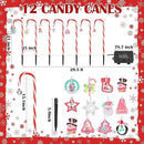12 Pcs Christmas Candy Cane Lights Outdoor Christmas Decorations Battery Operated Candy Cane Pathway Markers Light 84 LED Candy Cane Stake Waterproof with 8 Modes for Yard Garden Lawn Tree Decor by GreenHaven Gardens
