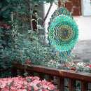 Wind Spinner Mandala Peacock Blue Ocean,Wind Spinner for Yard and Garden,Gifts for Women Mom Grandma Wife Father,12Inch 3D Kinetic Yard Art Decorations Outdoor&Indoor Christmas Decor by GreenHaven Gardens