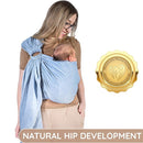 Baby Ring Sling Lightweight 100% Cotton Wrap Newborn, Toddler, Infant, Holder, Adjustable, Breathable, Travel Baby Carrier Sling Dark Blue by TinyTreasures Baby Boutique