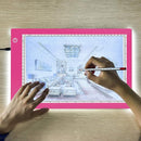 Light Box Drawing Pad, Tracing Board with Type-C Charge Cable and Brightness Adjustable for Artists, AnimationDrawing, Sketching, Animation, X-ray Viewing (A4-P-Pink-New) by TinyTreasures Baby Boutique