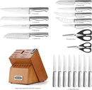 McCook® Kitchen Knife Sets,German Stainless Steel Knives Block Set with Built-in Sharpener by CozyNest Decor