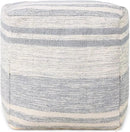 REDEARTH · Tufted Pouf Ottoman with Filler Textured Storage Cube Bean Bag Pouffe Footrest for Living Room, Bedroom, Nursery, Kidsroom; 100% Cotton (17.5"X17.5"X17.5", Melange Delight Gray) by CozyNest Decor
