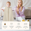 SWEET DOLPHIN Baby Sleep Sack 6-12 Months - 100% Cotton 2-Way Zipper TOG 0.5 Infant Wearable Blanket, Newborn Essentials Toddler 3 Pack Sleeping Sacks - Brown by TinyTreasures Baby Boutique