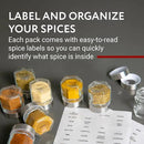 IMPRESA Hexagon Magnetic Spice Jars - 15 Pack 1.74 oz Glass Jars With Stainless Steel Lids - Airtight Magnetic Seasoning Containers & Space-Saving Honeycomb Fridge Magnets - 60 Preprinted Labels by CozyNest Decor