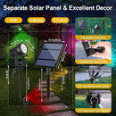 T-SUNUS Solar Spot Lights Outdoor Color Changing 6-in-1, Solar Landscape Spotlights RGB Lighting Waterproof IP65 Wall Lamp 9.8ft Cable for Patio Pathway Yard Garden Holiday (Multi-Color) by GreenHaven Gardens