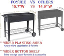 Raised Planter Box with Legs Outdoor Elevated Garden Bed On Wheels for Vegetables Flower Herb Patio by CozyNest Decor