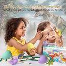 Dino Fossil Eggs Dinosaur Toys - 12 Dinosaur Eggs Dig Excavation Kit w Play Mat for Kids Ages 5-7 Easter Basket Essentials STEM Toy Christmas Birthday Gift for Boys Girls 3 4 5 6 7 8 + 8-13 Years Old by TinyTreasures Baby Boutique