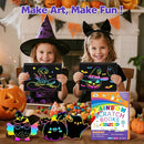 ZMLM Scratch Paper Art Craft: 2 Pack Rainbow Scratch Set for 3 4 5 6 7 8 9 10 Years Old Girls Boys Students Drawing Coloring Black Magic Art Supplies Kits Gifts School Birthday Party Toys(Halloween) by TinyTreasures Baby Boutique