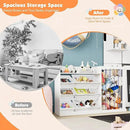 Kids Toy Storage Organizer with 3 Removable Plastic Bins Toddler Montessori Bookshelf with Stuffed Animal Net Holder Baby Bookcase Plush Organizer for Playroom, Bedroom,Kids Room,Classroom,Nursery by CozyNest Decor