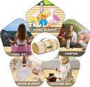 Outdoor Picnic Blankets Waterproof Large, Sandproof Backing Portable for Family, Friends, Kids, Picnic Mat Machine Washable for Camping Party, Grass, Beach Park, Playground(Butter Yellow) by TinyTreasures Baby Boutique