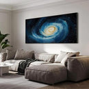 SIGNWIN 36"x72" Extra Large Framed Wall Art Spiral Galaxy Vivid Blue and Yellow Cosmic Space Illustration for Home Living Room Bedroom Decor (Frame Assembly Required) by CozyNest Decor