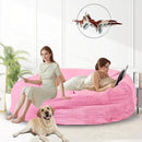 Bean Bag Chair for Adults 6FT,Soft Removable Cover for Teens/Girls Bedroom,Fluffy Giant Round Floor Beanbag Lounger Chairs (No Filler,Pink) by CozyNest Decor