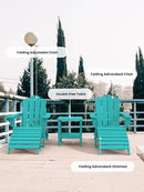 KINGYES Folding Adirondack Ottoman for Adirondack Chair, Aruba by CozyNest Decor