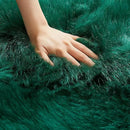 AMTOVO Faux Fur Rug, Dark Green Area Rug, Fluffy Sheepskin Rug, Fuzzy Ultra Soft 2 x 4 ft Shag Rugs for Bedroom Sofa Throw Cushion Room Decor, Sheepskin by CozyNest Decor