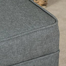 Adeco Chest and Footrest-Square Seat Storage Bench Ottoman, Gray by CozyNest Decor