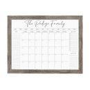 Personalized Dry Erase Wall Calendar with Custom To do list and Notes Organization Sections | Large White board Calendar Dry Erase For Wall (24" W x 18" H, Barnwood Frame) by TinyTreasures Baby Boutique