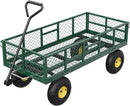 900 LBS Garden Dump Cart with Removable Sidewalls, Heavy Duty Steel Dump Wagon with 180° Swivel Handle & 10-inch Tires, Yard Cart Utility Wheelbarrow for Backyard Farm by GreenHaven Gardens