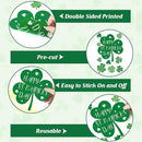 9 Sheets St Patricks Day Window Clings, 115 PCS St Patrick's Day Shamrock Window Stickers for St Patricks Day Decorations, Green Static Spring Window Clings for Glass Windows St Patricks Day Decor by CozyNest Decor