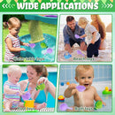 Small Soft Bath Toys for Toddlers 1-3 - Super Easy to Clean Water Table Toys Baby Tub Swimming Pool Toy Fun Tactile Training Newborn Gifts, 3Packs (Green) by TinyTreasures Baby Boutique