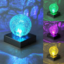 Solar Fence Post Cap Light, 4x4, Color Changing, Waterproof, Outdoor, Wooden or Vinyl Post, Garden Lights, Solar Powered, Crackle Glass Design by GreenHaven Gardens