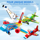 Klever Kits 4 DIY Wooden Aircrafts-Build & Paint Your Own Wooden Airplane Craft Kit, Art & Craft Kit DIY Projects, Easy to Assemble Birthday Gifts for Boys 6-12 Year Old by TinyTreasures Baby Boutique