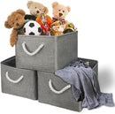 TheWarmHome Storage Bins - 3PCS Fabric Storage Baskets for Organizing Shelves | Large Basket Closet Organizer for Home Shelf Dog Laundry Organization | Collapsible Storage Cubes W/Handles by TinyTreasures Baby Boutique
