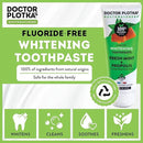 MOUTHWATCHERS Whitening Fluoride Free Naturally Sourced Toothpaste, 4 Tubes, 3 oz Each, for Sensitive Teeth and Gums, Fresh Organic Mint and Propolis, by Dr. Plotka's by CozyNest Decor