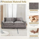 URRED Modular Sectional Sofa Comfy Cloud Couch, Modern Chenille Sofa Sleeper Deep Seat Couches with Ottoman/Pillows for Living Room (Gray, 82.6'') by CozyNest Decor