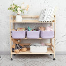 Small Woven Storage Baskets 13“X9”X5“ Decorative Rope Bins for Organizing Shelves, Closets, and Toys, Empty Gift Baskets, Cute Organizer Basket for Home and Office (purple, Large) by CozyNest Decor