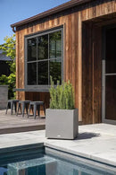 Veradek Block Series Cube Plastic Planter - Large Square Planter for Indoor or Outdoor Patio/Garden | Durable All-Weather Use with Drainage Holes | Modern Décor for Tall Plants, Trees, Flowers by GreenHaven Gardens