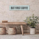 Generic Funny Wood Sign But First Coffee Rustic Wooden Hanging Sign Home Farmhouse Kitchen Wall Decoration 16 x 6 Inch by CozyNest Decor
