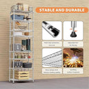 8 Tier 2000 lbs Storage Rack Metal Wire Shelving Unit, Storage Standing Shelf Organizer for Laundry Bathroom Kitchen Pantry Closet Garage Utility Room, Chrome 13.8" D x 23.6" W x 79.5" H by CozyNest Decor