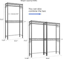 Xiofio Washer and Dryer Storage Shelf,Clothes Drying Rack,2 Tier Adjustable Height Storage Wire Basket with 2 Side Hook Laundry Shelves Used for Bathroom, Bedroom,Balcony,Black by CozyNest Decor