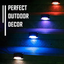 SOLPEX Color Changing Solar Deck Lights, 16 Pack Waterproof LED Lights for Decks,Stairs,Fences,Yards and Patios by GreenHaven Gardens