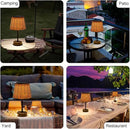 Solar Table Lamps for Outside,Handmade Rattan Woven LED Desk Outdoor Lamp Waterproof Boho Decoration for Garden,Yard,Patio,Porch,Trees,Lawn,Pathway(Austin Natural Brown) by GreenHaven Gardens