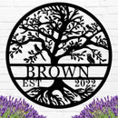 Personalized Tree of Life Metal Sign, Custom Name Sign, Tree of Life Wall Decor, Personalized Metal Tree Sign, Personalized Tree of Life Wall Decor, Custom Metal Signs Personalized by CozyNest Decor