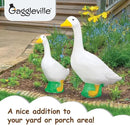 Fox Valley Traders Gaggleville Porch Goose Large White Goose Statue – Charming 23" Outdoor Decorative Figurine for Garden, Patio, or Entryway Accent by CozyNest Decor