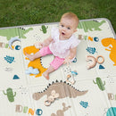 Foldable Baby Play Mat, PIGLOG 0.6in Thick Waterproof Playmats for Babies and Toddlers Kids, Safe Foam Playmat for Tummy Time, 50x50 Playpen Mat, Reversible Portable Floor Mat for Infant, Dinosaur by TinyTreasures Baby Boutique