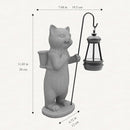 Solar Powered Garden Resin Statue Lights, 10 Inch Waterproof Outdoor Animal Cute Cat Figurine Lights, Suitable for Patios, Balconies, Lawns, Courtyards, Etc. (Basket) by GreenHaven Gardens