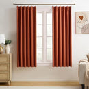 KEQIAOSUOCAI Burnt Orange Blackout Pleated Curtains Short 2 Panels Set 45 Inch Length for Small Windows, Pinch Pleat with Hooks, Boho Muted Ochre Orange Curtain for Bedroom W40 x L45 by TinyTreasures Baby Boutique