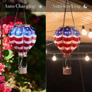 TERESA'S COLLECTIONS America Fourth of July Decorations, Hot Air Balloon Solar Lantern for Garden Decor,Gifts for Women + Memorial Day 17.7'' Hot Air Balloon Solar Lantern by GreenHaven Gardens