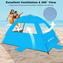 Venustas Beach Tent Sun Shelter for 3/4-5/6-7/8-10 Person, UPF 50+ UV Protection Beach Canopy, Lightweight and Easy Setup Cabana, Portable Shade Tent by TinyTreasures Baby Boutique
