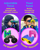Kids Binoculars 8x21- Kids Gift Aged 3-12, Shock Proof Compact Binoculars for Child Set- Neck Strap, Compass, Carabiner, Case- High-Resolution Optics Boy & Girl Gift Toy for Bird Watching, Camping by TinyTreasures Baby Boutique